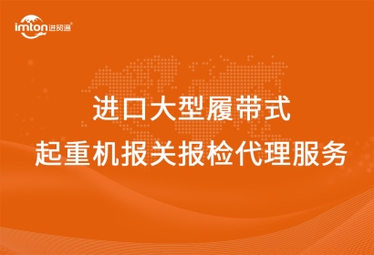 進口大型履帶式起重機報關(guān)報檢代理服務